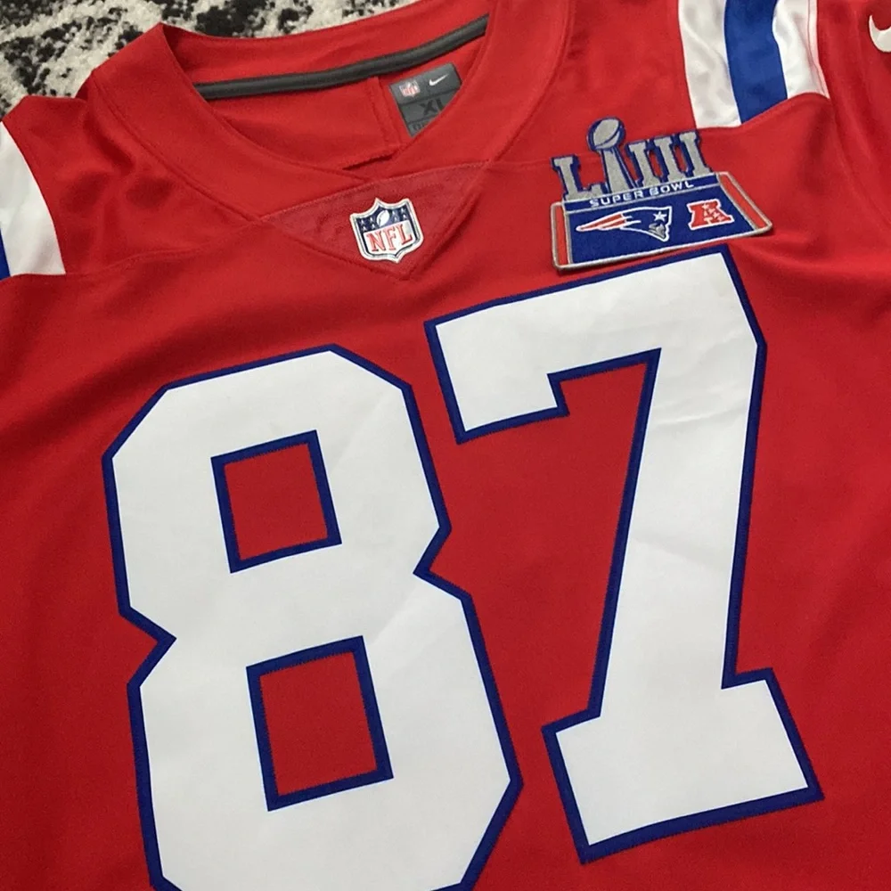 Gronk New England Patriots #87 with Super Bowl patch - Picture 3 of 4